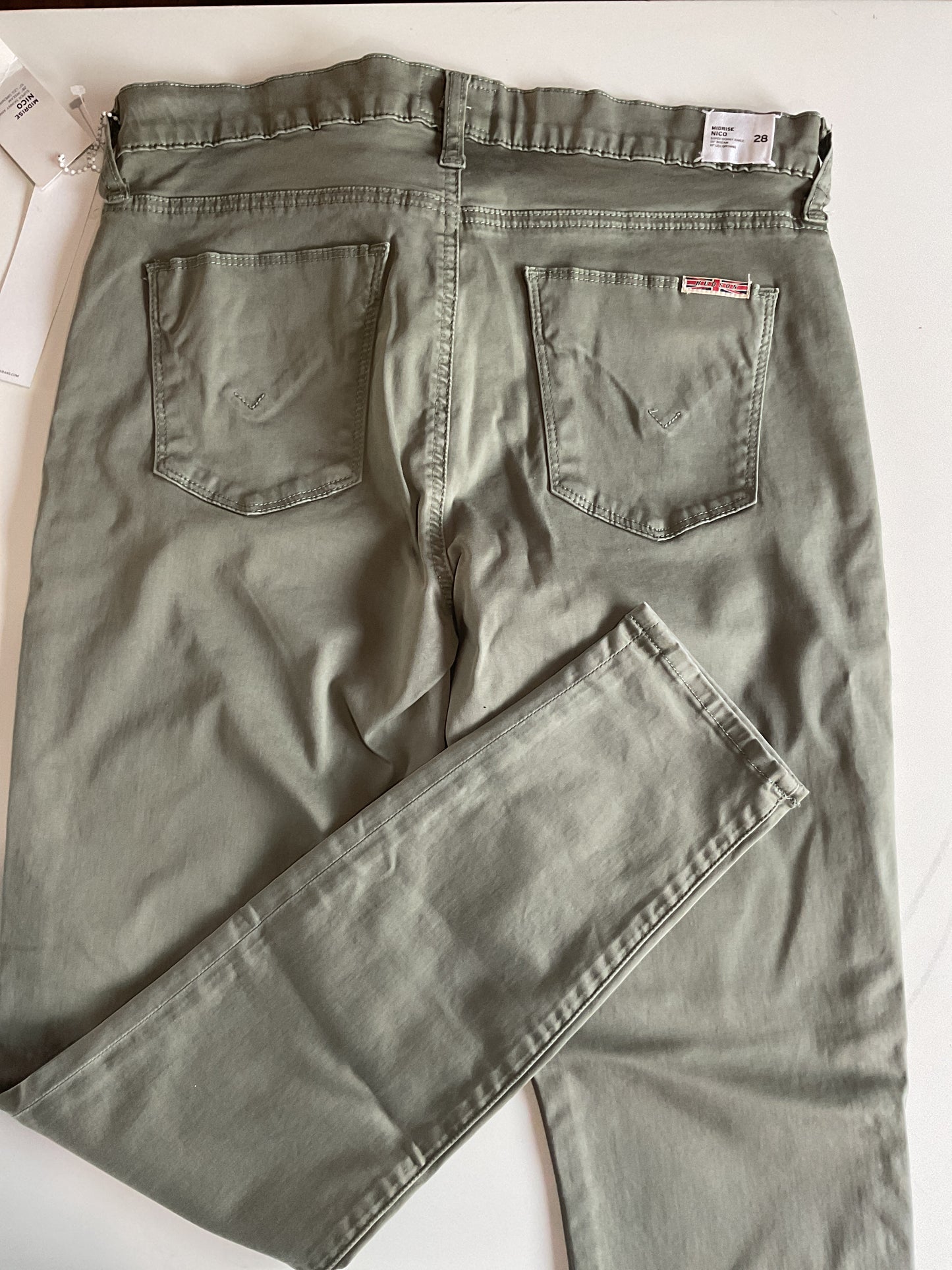 GREEN HUDSON PANTS SIZE 28