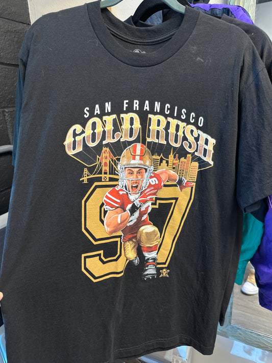 SAN FRANCISCO GOLD RUSH T-SHIRT, STRETCH LAB, SIZE LARGE