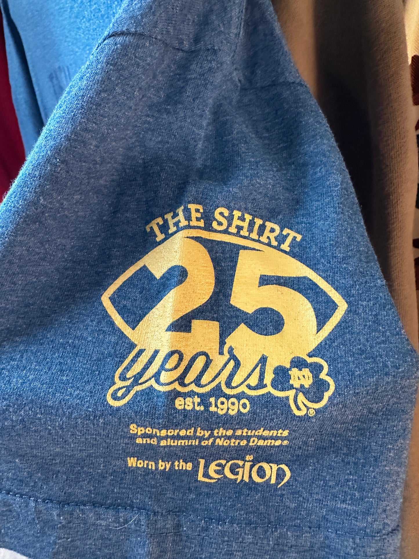 The 25 years, then. Now. Forever University of Notre Dame 2014 football T-Shirt Size L