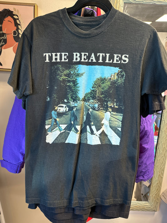 THE BEATLES BLACK T-SHIRT SIZE S