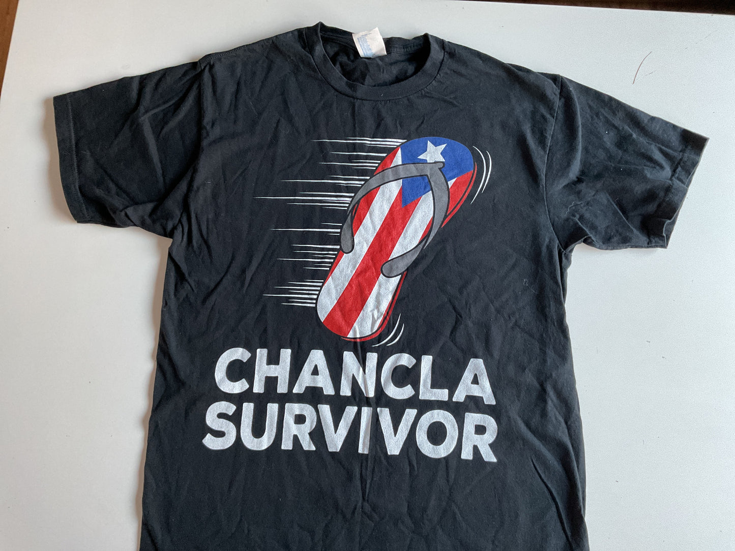 Black Chancla Survivor Tee M